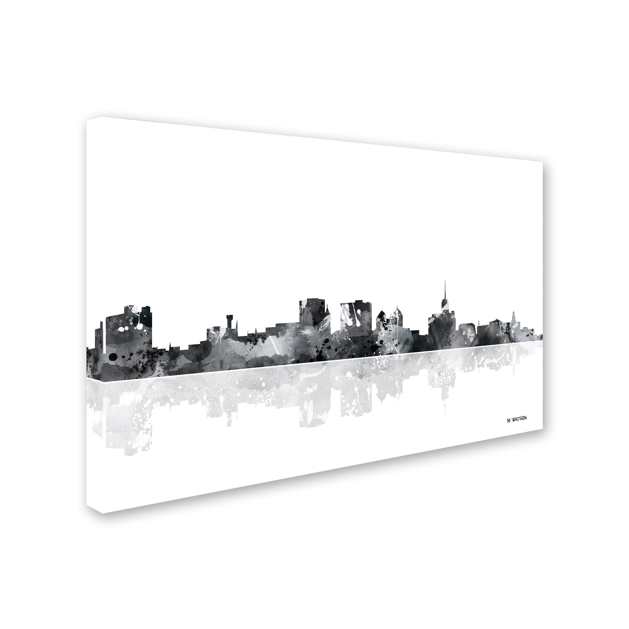 Trademark Fine Art "Buffalo New York Skyline BG-1" Canvas Art by Marlene Watson