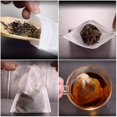 thumbnail image 5 of Bolsa de té desechable, 200 Uds., filtro de té orgánico no tejido para especias de té sueltas, 5 of 5