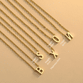 thumbnail image 2 of Collar con 26 letras en inglés, joyería para mujer, cadena corta distintiva para clavícula, colgante de letras de acero inoxidable galvanizado a la moda, 2 of 6