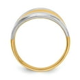 thumbnail image 2 of 14K Two-Tone Gold Ring Band Fashion & Rhodium Fancy Dome, Size 7, 2 of 5