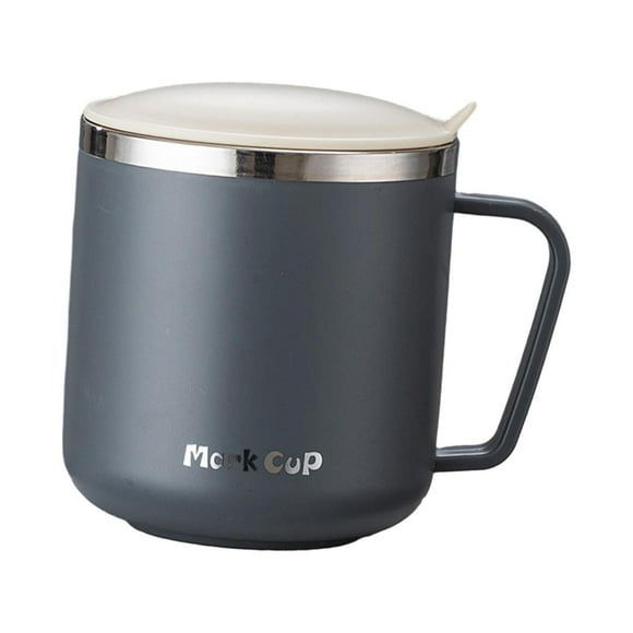 Taza de Café de Acero Inoxidable con Tapa y Asa Strade Fareast Limited Gris 400 ml