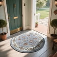 thumbnail image 6 of FULIE 6'x6'Round Rugs Soft Bohemian Area Rugs for Living Room Bedroom Modern Decor Carpet,Blue, 6 of 7