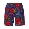 thumbnail image 4 of Lsque Mens Swim Trunks Wild Berries Pattern - Bathing Suit Compression Liner - Beach Swim Shorts Swimwear - (S-3XL) - Stretch Quick Dry -3X-Large, 4 of 9