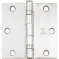 thumbnail image 2 of Stone Harbor Hardware 3-1/2" Ball-Bearing Door Hinges, Square Corner, Satin Nickel, 2-Pack, 2 of 4