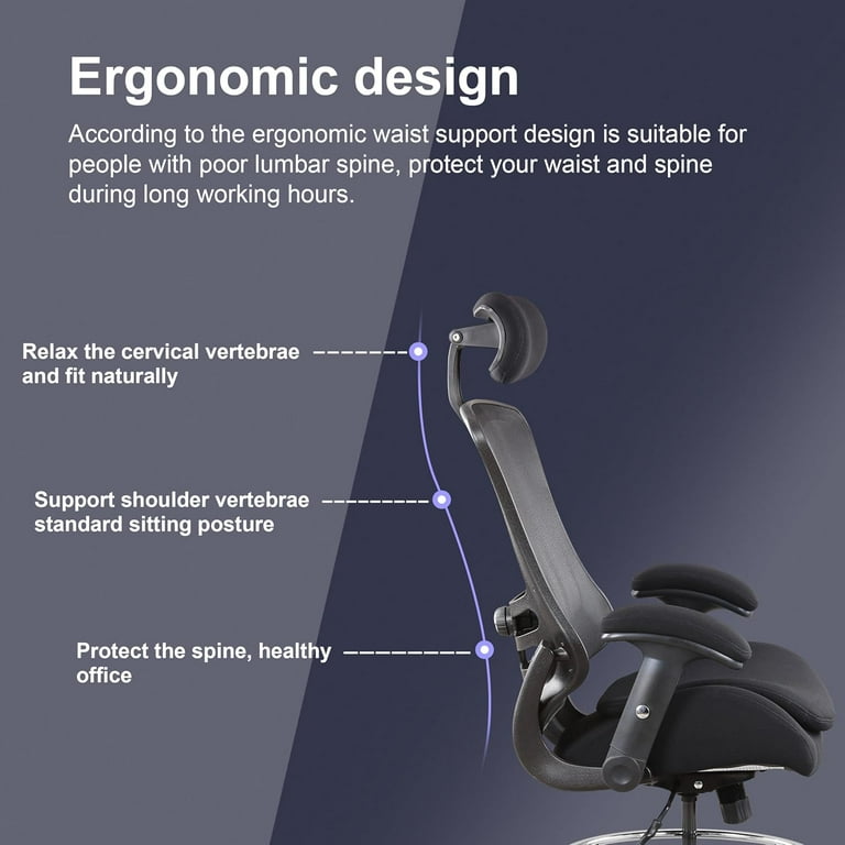 BOLISS High-Back Ergonomic Mesh Computer Office Drafting Chair
