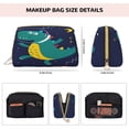 thumbnail image 5 of Naloa Dinosau Space Explorer Leather Makeup Bag for Purse Travel, Portable Small Cosmetic Organizer for Women and Girls, Make up Bag with Zipper, 5 of 8