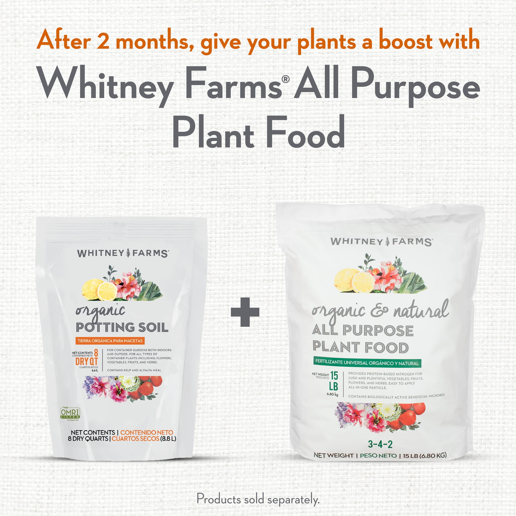Whitney Farms Organic Potting Soil for Container Gardens, 8 dry Qt.