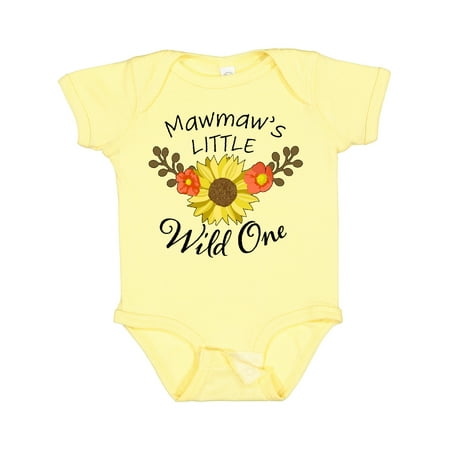 

Inktastic Mawmaw s Little Wild 1 with Beautiful Sunflower Gift Baby Boy or Baby Girl Bodysuit