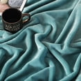 thumbnail image 2 of Large Flannel Fleece Throw Blanket, 60×80 Inch - Cozy Lightweight Thick Blanket - All Seasons Suitable for Women, Men and Kids (Bluishgreen), 2 of 6