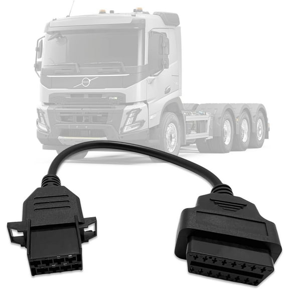 OBD Adapter for Volvo 8 Pin OBD1 to 16 pin OBD2 Diagnostic Cable,Compatible with Volvo Heavy Duty Truck 8pin Connector,Work with Truck Obdii Scanner Tools/Code Reader