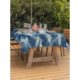 thumbnail image 4 of 54x80 Inch Outdoor Tablecloth with Umbrella Hole Zipper Rectangle Ocean Waves Rectangular Tablecloths Outside Waterproof Summer Beach Coastal Nautical Burlap Patio Table Cloth Cover for Picnic Party, 4 of 8