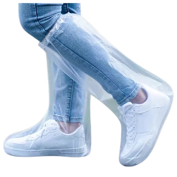Shoe Covers Disposable Non Slip - Pack of 10(5 Pairs), Waterproof Shoe Booties Covers Clear One Size