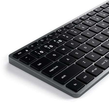 Satechi - Slim X1 TKL 60% Bluetooth Scissor Keyboard with Backlit Keys - Space Gray