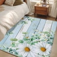 thumbnail image 4 of Daisy Spring Floral Area Rugs 2.7'x5', Washable Small Throw Rugs for Kitchen Bedroom, Eucalyptus Leaves Watercolor Wooden Indoor Outdoor Rug Non-Slip Low Pile Carpet Runner Reversible Floor Mats, 4 of 8