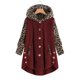 thumbnail image 1 of Pntutb, chaqueta cálida de invierno con botones de felpa para mujer, prendas de vestir, abrigo con bolsillos, Tops de manga larga de retazos, liquidación Pntutb Pntutb-754, 1 of 5