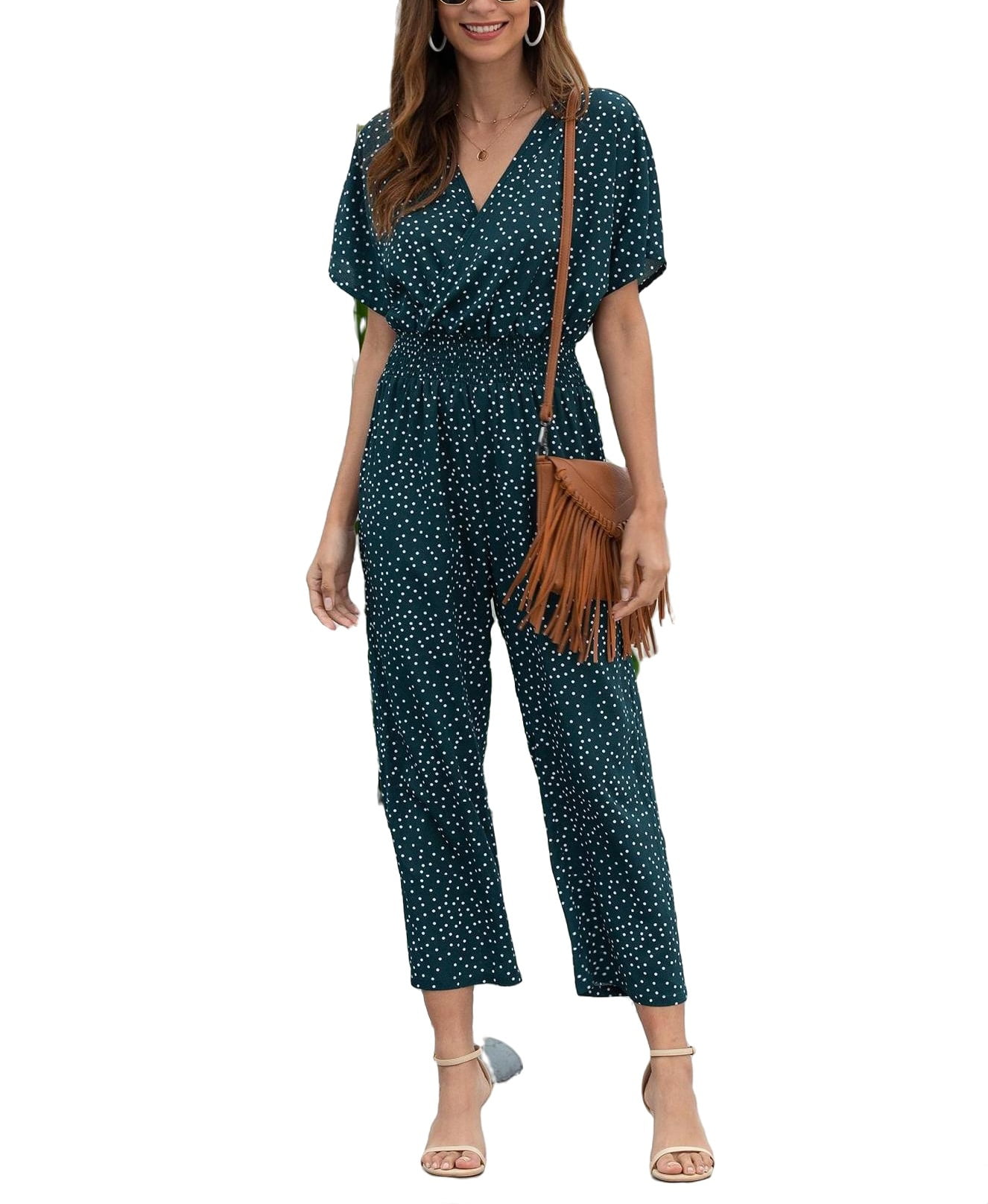 Amazon.com: CofeeMO Bravetoshop Womens Spaghetti Strap Romper Sleeveless  Floral Print Boho Beach Wide Leg Short Jumpsuit (Black,S) : Home & Kitchen