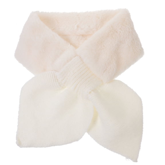 SOPOTUTU 1Pcs Women Warm Scarf Cross White Polyester Winter Style Anti-cold Neckwear for Skiing