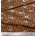 thumbnail image 2 of Soimoi Georgette Viscose Fabric Tree & Sloth Cartoon Print Sewing Fabric Yard 42 Inch Wide, 2 of 3