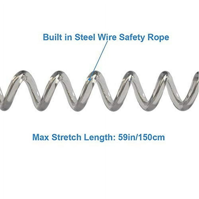 Lix&Rix Stretchy Key Bungee Cord Lanyards Leash RPOE for Torch Fishing Tool, Green 3pcs