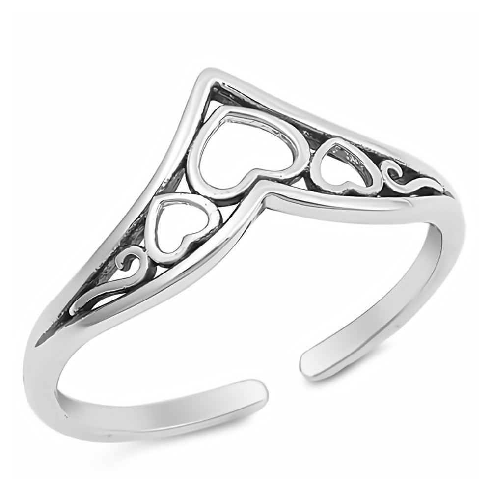 Celtic Cute Jewelry Gift Glitzs Jewels 925 Sterling Silver Toe Ring for Women and Girls