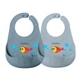 thumbnail image 1 of Baberos de silicona UBINGSOPA ajustables e impermeables, paquete de 2, 1 of 7