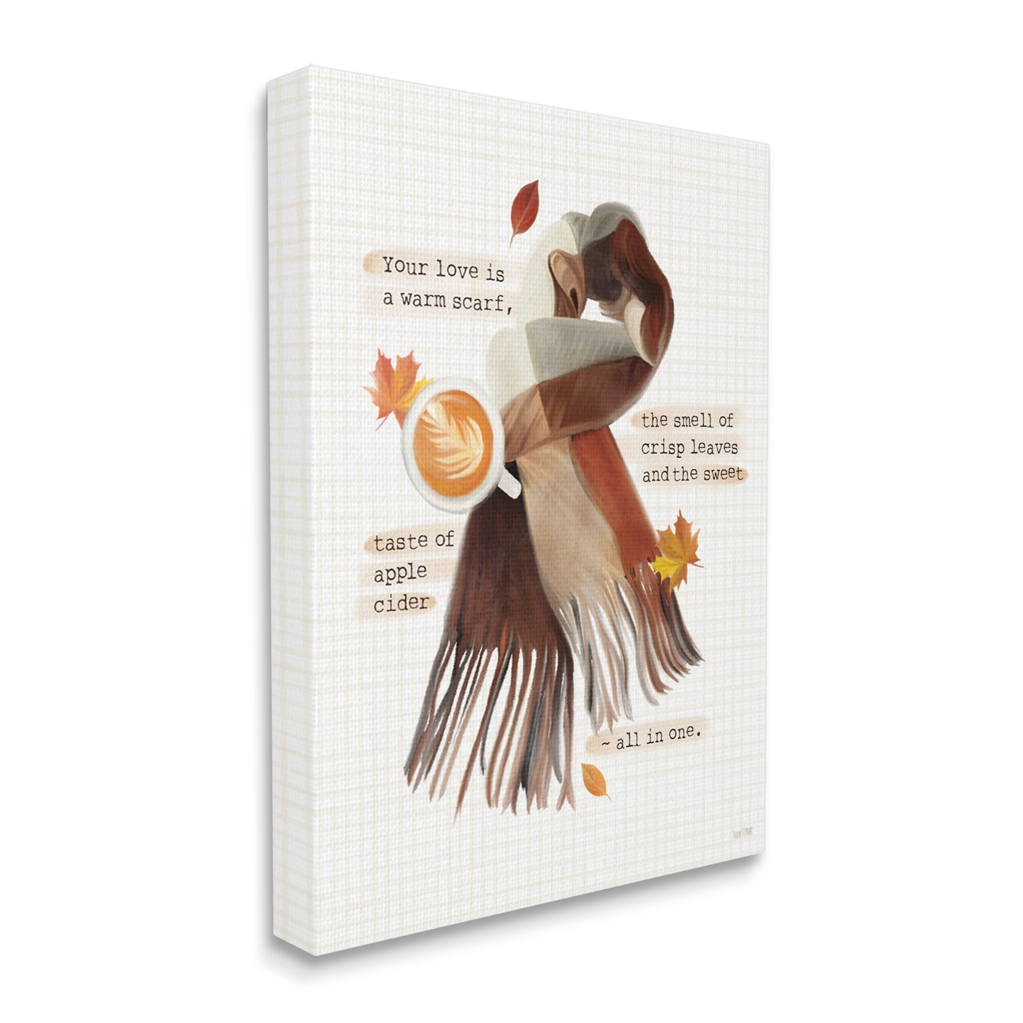Stupell Industries Your Love is A Warm Scarf Romantic Phrase, 30 x 40,Design by House Fenway