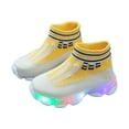 thumbnail image 3 of Siilsaa Infant Walking Shoes Toddlers' Wide Width Walking Leather Shoes Yellow,F, 3 of 5