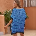 thumbnail image 5 of Blue Crocodile Pattern Women's Swimsuit Coverup Summer Beach Cover Up Bathing Suit Dress, 5 of 6