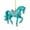 Deep Blue, variant on 1PC Horse Christmas Ornaments, Western & Equestrian Theme Acrylic Horse Decorations, Vintage Farm Animal Hanging Ornaments for Xmas Tree, Home Decor for Horse-Lovers, Women & Men (Black)