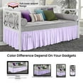 thumbnail image 4 of SGI Bedding Day Bed Skirt | Full 12" Inch Drop, Ruffled Microfiber Bed Skirt | Fade Resistant, Wrinkle Free, Anti-static, Decorative, Extra Storage Space, Clutter-Free | Lavender, 4 of 8