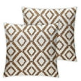 thumbnail image 2 of JRXY  Decorative Throw Pillow Covers Set of 2 Geometric Design Cushion Cover for Couch Sofa Living Room,Golden Brown White, 2 of 6