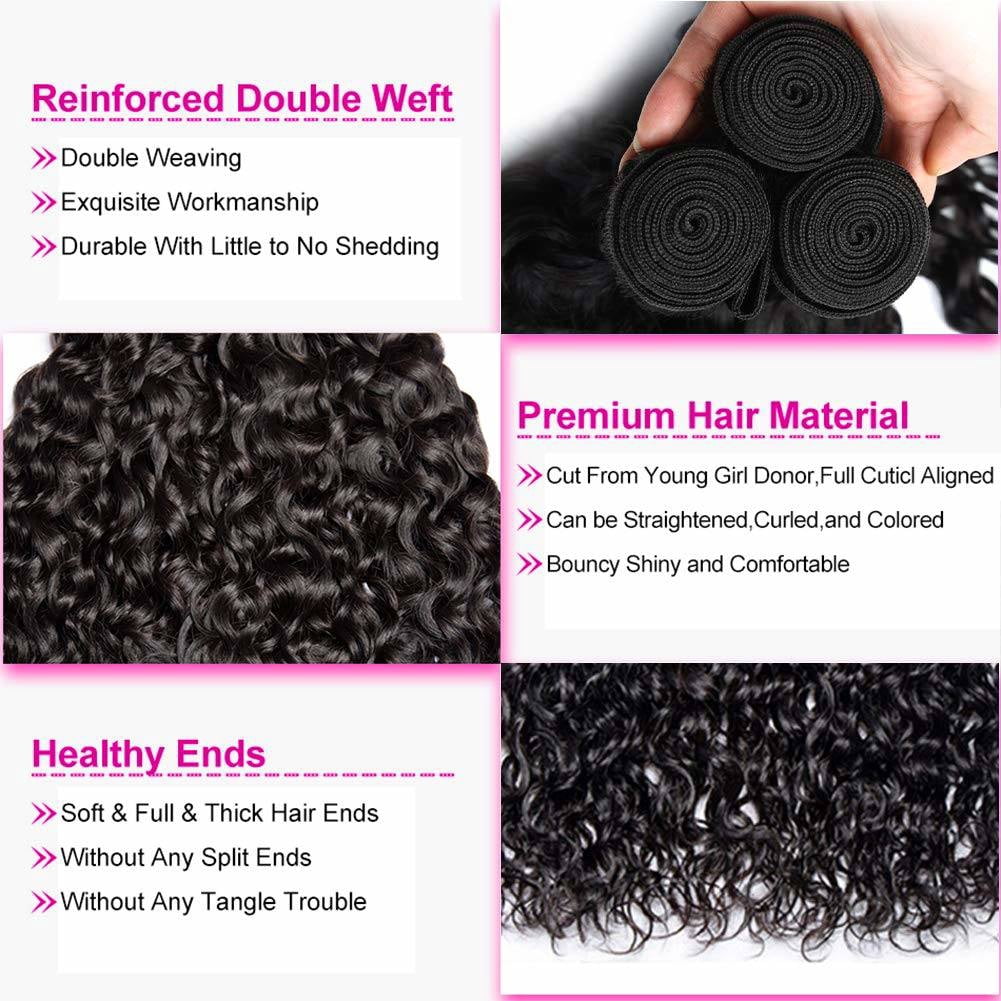 Brazilian Water Wave Bundle Human Hair 1 Bundle 100% Virgin Remy Curly Hair Bundle