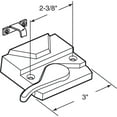thumbnail image 2 of Casement Window Sash Lock, Right Hand, White, Keeper and Screws, 2 of 2