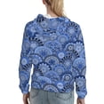 thumbnail image 7 of Kdxio Blue Mandala Harmony Print Womens Oversized Hoodies Sweatshirts Hooded Pullover Tops Sweaters Casual-XX-Large, 7 of 7