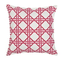 Greendale Home Fashions 20" x 20" Pink Cane Cotton Canvas Decorative Pillow