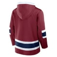 thumbnail image 3 of Men's Fanatics  Burgundy Colorado Avalanche Inside Line Fleece Pullover Hoodie, 3 of 3