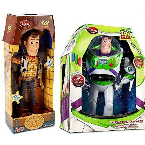 Disney Toy Story TALKING Cowboy Woody & BUZZ Lightyear Action figure Dolls