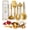 Metallic Gold, variant on Styled Settings Copper Stainless Steel Cooking Utensils Set