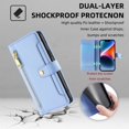thumbnail image 4 of For Iphone 13 Sheep Texture Cross-Body Zipper Wallet Leather Phone Case(Blue), iPhone 12 Pro Max, 4 of 7
