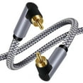 thumbnail image 5 of 5m Cable Double 90 Degree Right Angles Male to Male Subwoofer Cable Digital Coaxial Cable Nylon Braided Cord, 5 of 8