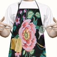 thumbnail image 2 of Pioneer Flower Floral Print Pattern Apron-Garden Aprons for Women with Pockets-Cotton Linen Waterproof Kitchen Cooking Gardening Aprons Adjustable for Kitchen,Cooking,BBQ and Salon 33x27 Inch, 2 of 7