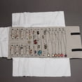 thumbnail image 5 of 2X Rollo de Organizador de Joyería de Terciopelo de Lujo Bolsa Organizador de Exhibición de Anillo Pendientes Pulsera, 5 of 5