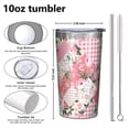 thumbnail image 4 of Pioneer Flower 10oz Tumblers Stainless Steel Tumbler with Lid and Straw,Vacuum Insulated Double Wall Travel Tumbler Cups with Cleaning Brush for Coffee, Tea, 4 of 4