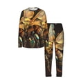 thumbnail image 3 of 2 Pack Women's Pajamas Set Sleepwear Loungewear Pjs Sets with Pockets, Bee Honey Honeybee Cool, 3 of 6
