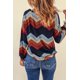 thumbnail image 1 of ABPHQTO Sudadera De Mujer Rayas Ondas Multicolor, 1 of 5
