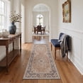 thumbnail image 4 of KUETH 2x3 Machine Washable Diamond Persian Accent Rug, Soft Low Pile Non Slip Backing Rug, Dusty Taupe Rug for Entryway Bedroom Kitchen, 4 of 4