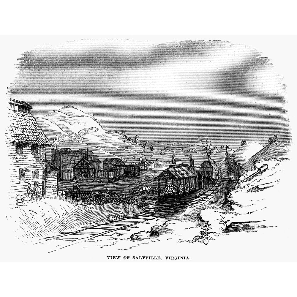 Virginia Salt Mine 1857 Nview Of Salt Mining Operations At Saltville