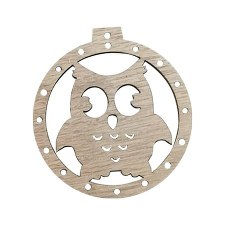 

10PCRetro Christmas decoration wooden pendant holiday decoration accessories