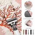 thumbnail image 5 of 8ft Round Rug Red Coastal Area Rugs for Living Room Bedroom Washable Non Slip Circle Rug Low Pile Vintage Coral Ocean Modern Sea Abstract Indoor Floor Carpet for Kitchen Entryway Office Dining Room, 5 of 9