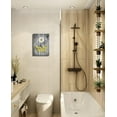 thumbnail image 5 of Daisy Canvas Pictures Bathroom Wall Art Modern Flower Bathtub Artwork Rustic Wood Board Background Wall Art Decor Living Room Bedroom Office Home Wall Decor Framed Ready to Hang yellow Size 12x16 inch, 5 of 6